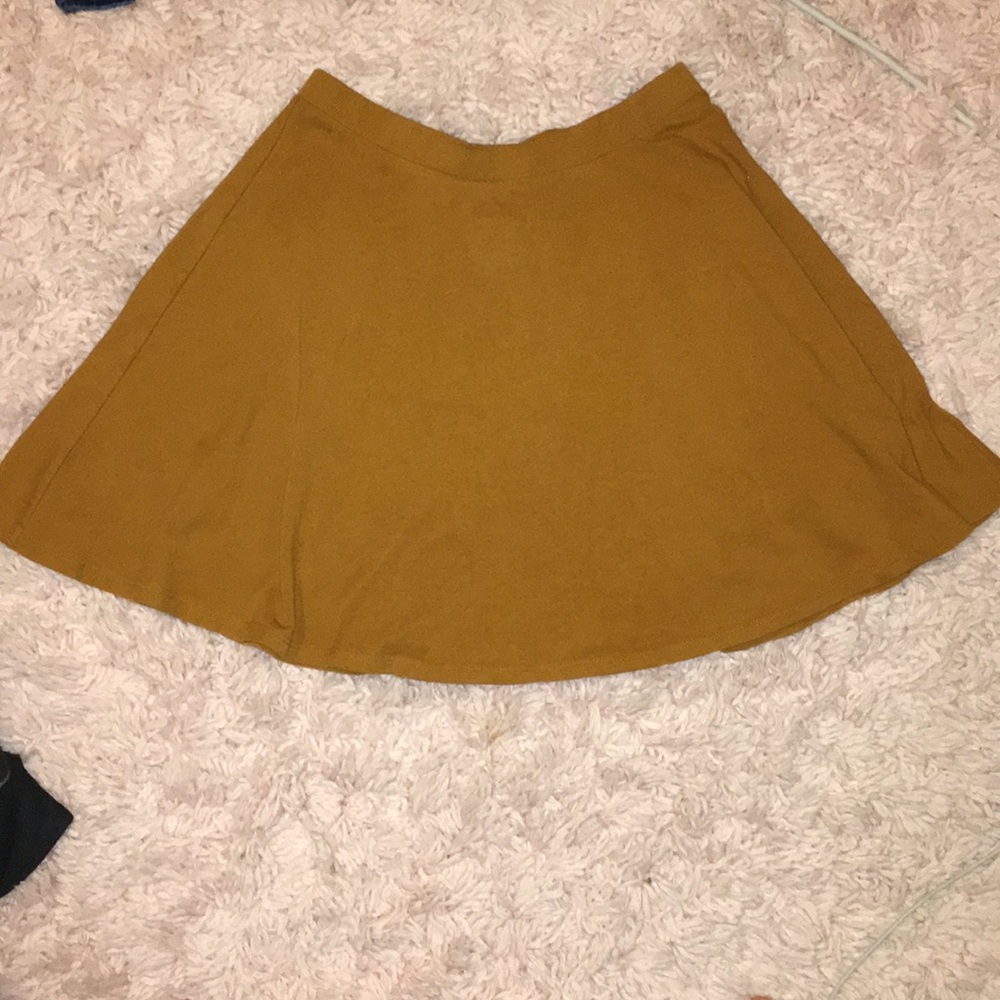 Brown skater style skirt